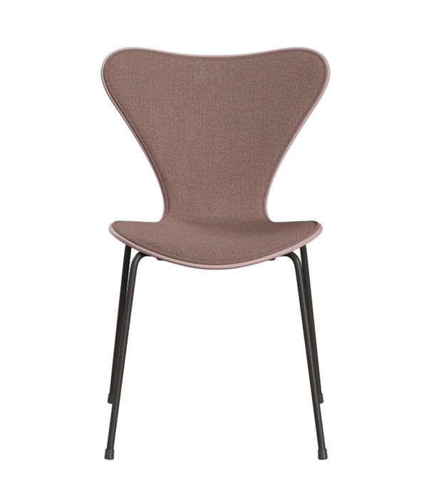 Fritz Hansen Fritz Hansen -  Series 7 stoel pale rose, voorkant rewool 648, graphite poten