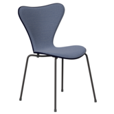 Fritz Hansen - Series 7 chair midnight blue, front steelcut trio 716, graphite base