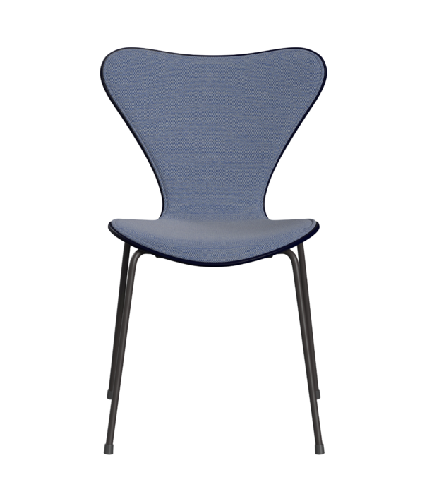 Fritz Hansen Fritz Hansen - Series 7 chair midnight blue, front steelcut trio 716, graphite base
