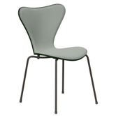 Fritz Hansen Series 7 Vlinderstoel evergreen, voorkant sunniva 132, brons poten