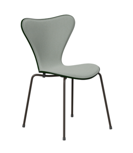 Fritz Hansen Series 7 Vlinderstoel evergreen, voorkant sunniva 132, brons poten