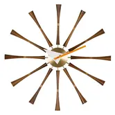 Vitra Spindle Wall Clock, solid walnut
