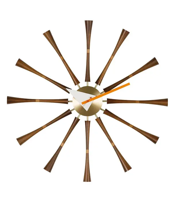 Vitra  Vitra Spindle Wall Clock, solid walnut