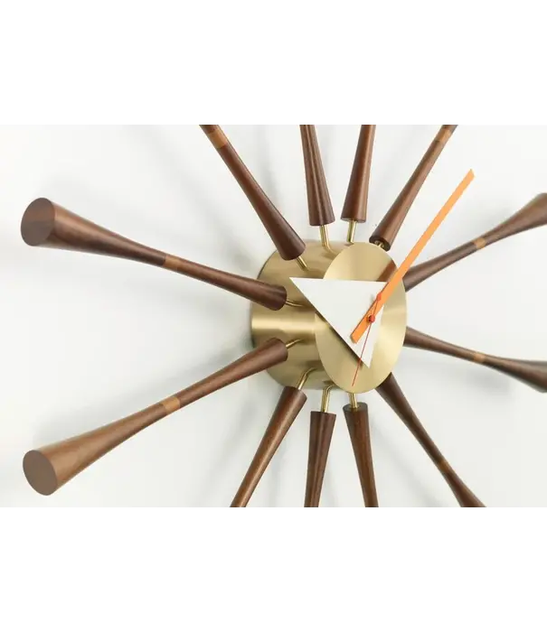 Vitra  Vitra Spindle Wall Clock, solid walnut