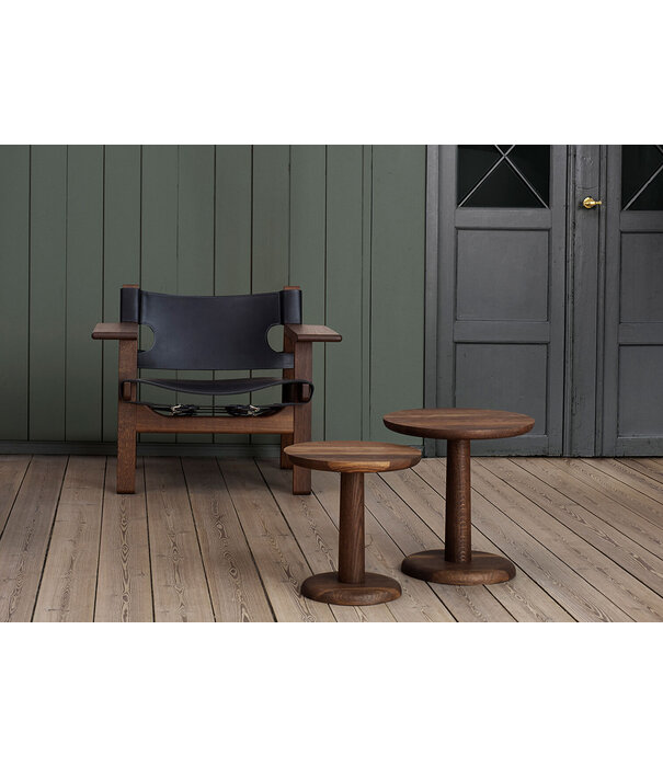 Fredericia  Model 1285, Pon bijzet-salontafel eiken Ø40