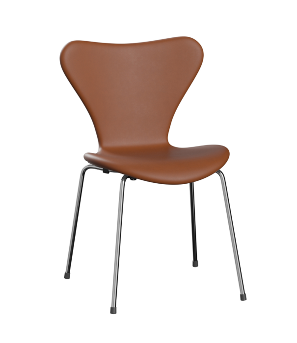 Fritz Hansen Fritz Hansen Series 7 Vlinderstoel Essential cognac leer, tube poten