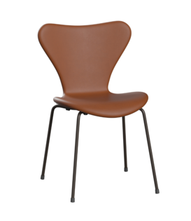 Fritz Hansen -  Series 7 stoel Essential cognac leer, tube poten