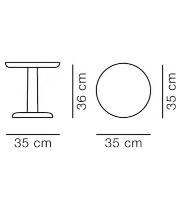 Fredericia  Fredericia - Pon side-coffee table solid oak Ø35