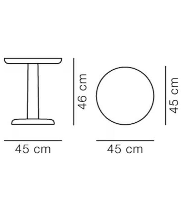 Fredericia  Fredericia - Pon bijzettafel eiken Ø45