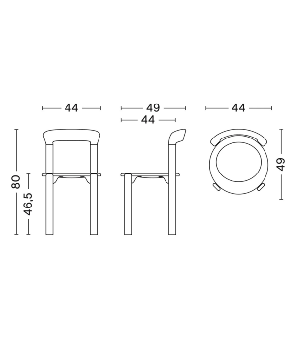 Hay  Hay - Rey Chair, seat upholstered