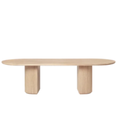 Gubi - Moon dining table Elliptical solid soap treated oak