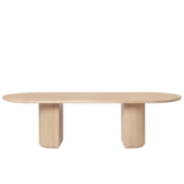 Gubi Moon Elliptical dining table soaped solid oak  290 x 105