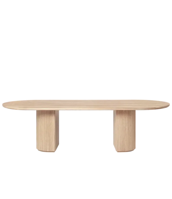 Gubi  Gubi - Moon dining table Elliptical solid soap treated oak