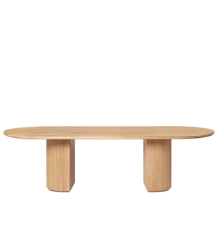 Gubi - Moon Elliptical Dining Table solid oiled oak  290 x 105