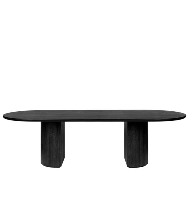 Gubi  Gubi - Moon eettafel Elliptical bruin/zwart eiken