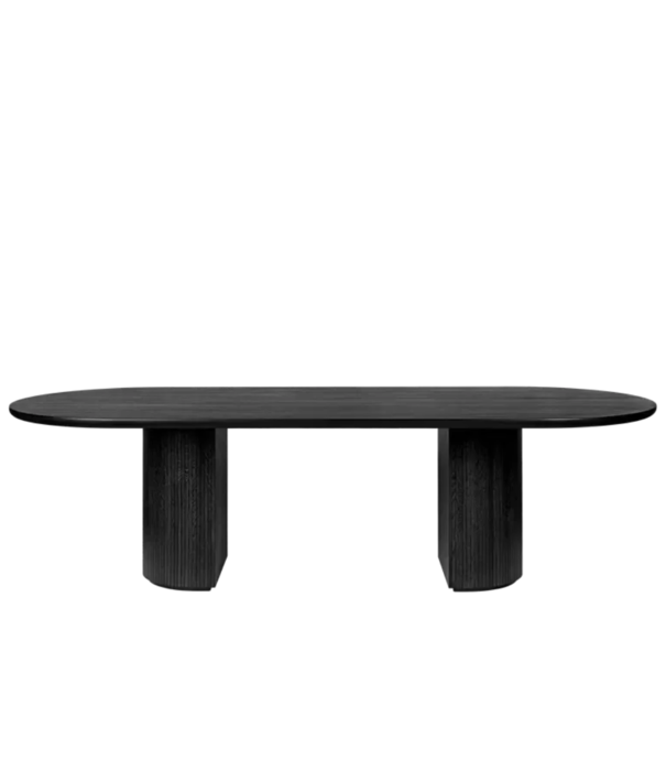 Gubi  Gubi - Moon dining table Elliptical solid brown/black oak