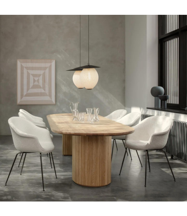 Gubi  Gubi - Moon dining table Elliptical solid brown/black oak