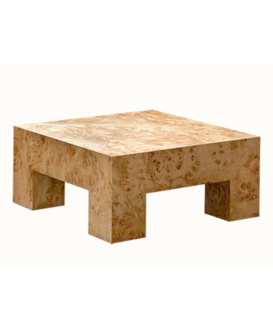 Layered - Burl Square coffee table 80 x 80