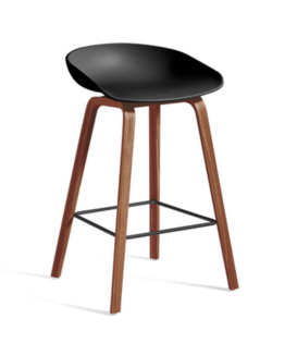 Hay AAS 32  Low Bar Stool, walnut base