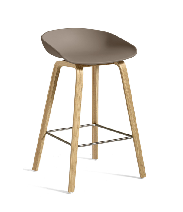 Hay  Hay - AAS 32 Low bar stool, lacquered oak base H65