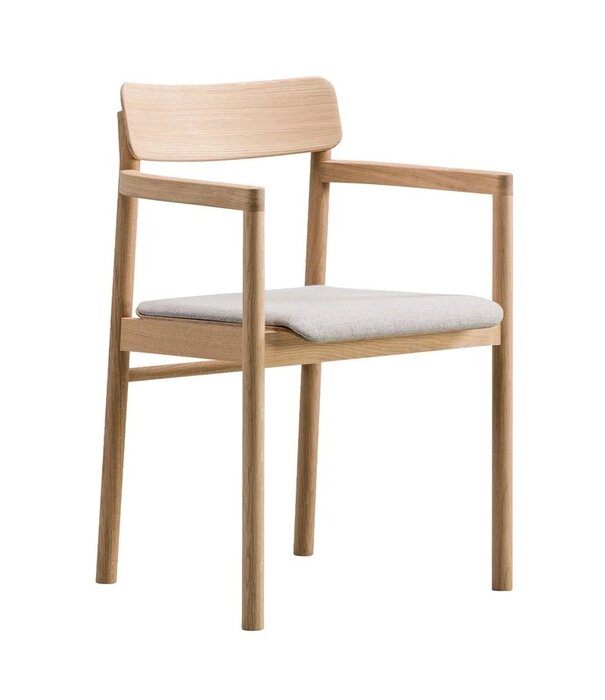 Fredericia  Model 3446, Post Armchair zitting gestoffeerd, geolied eiken