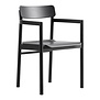 Fredericia - Post armchair, zwart eiken - zwart leer