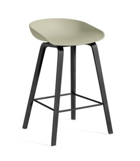 Hay AAS 32 Low Bar Stool,  black  oak base H65