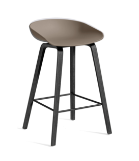 Hay AAS 32 Low Bar Stool,  black  oak base H65