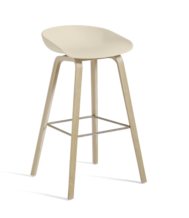 Hay  Hay - AAS 32 High barstool lacquered oak base 75 cm.