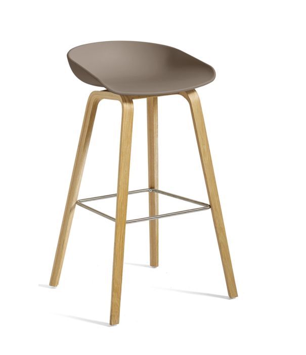 Hay  Hay - AAS 32 High barstool lacquered oak base 75 cm.