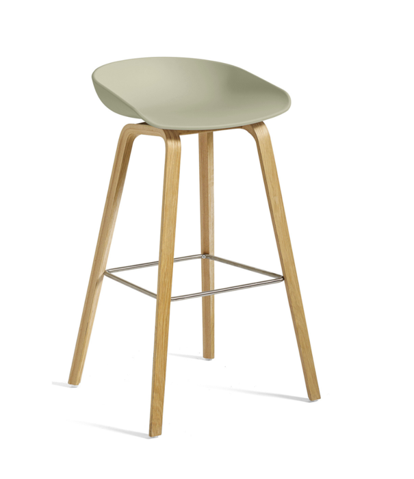 Hay  Hay - AAS 32 High barstool lacquered oak base 75 cm.