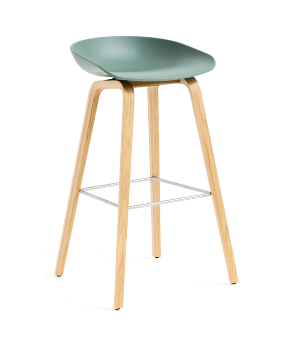 Hay  Hay Dining Campaign, AAS 32 High Bar Stool oak base