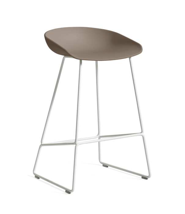 Hay  Hay - AAS 38 Low barstool white steel base H65