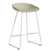 Dining Campaign, Hay AAS 38 Low Bar Stool white steel base