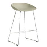 Hay AAS 38 Low Bar Stool white base