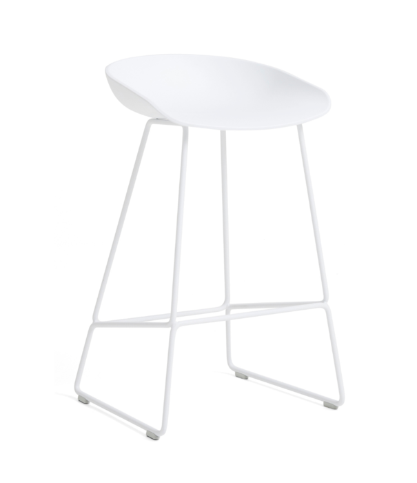 Hay  Dining Campaign, Hay AAS 38 Low Bar Stool white steel base