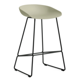 Dining Campaign, Hay AAS 38 Low Bar Stool black steel base