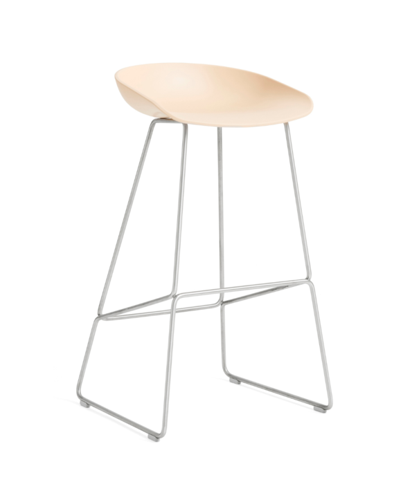 Hay  Dining Campaign,  AAS 38 Low Bar Stool Stainless Steel base