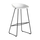 Hay - AAS 38 High barstool black steel base H75