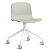 Hay -  AAC 14 chair white swivel base with wheels