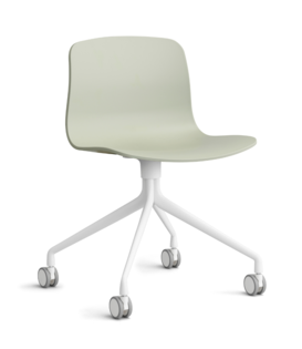 Hay -  AAC 14 chair white swivel base with wheels