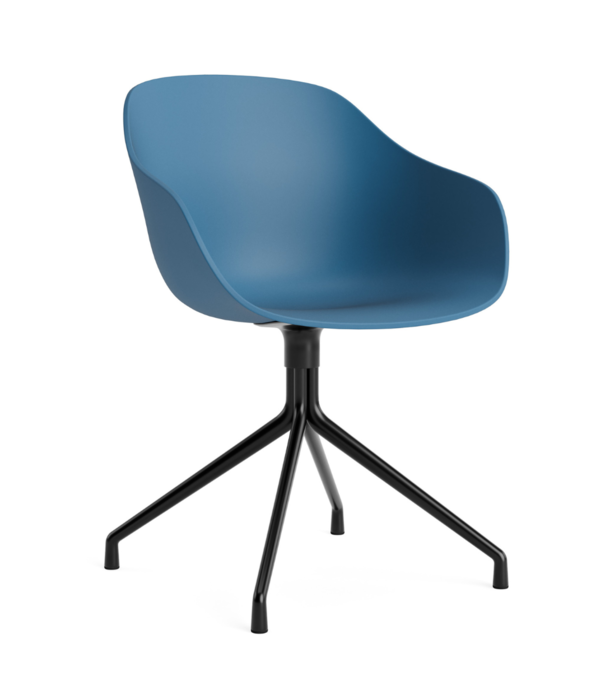 Hay  AAC220 Stoel zwart aluminium 4 star swivel voet