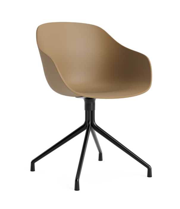 Hay  AAC220 Stoel zwart aluminium 4 star swivel voet