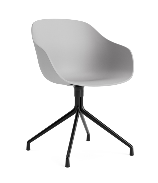 Hay  AAC220 Stoel zwart aluminium 4 star swivel voet