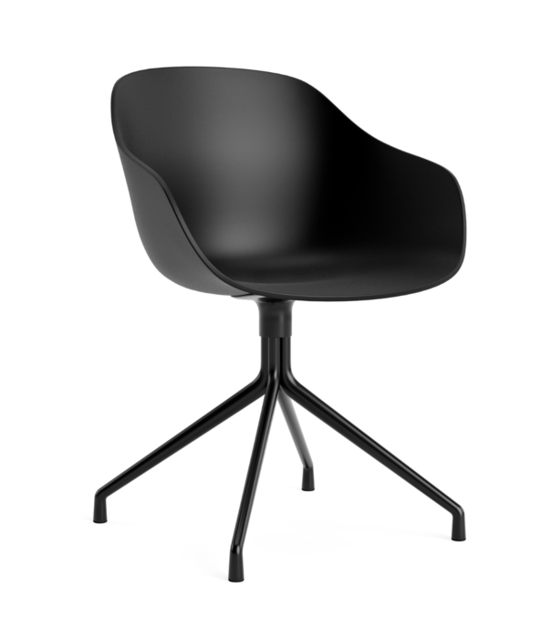 Hay  AAC220 Stoel zwart aluminium 4 star swivel voet