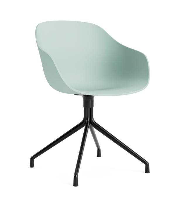 Hay  AAC220 Stoel zwart aluminium 4 star swivel voet