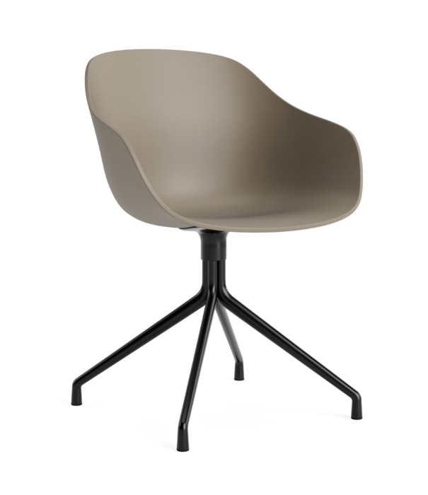 Hay  AAC220 Stoel zwart aluminium 4 star swivel voet