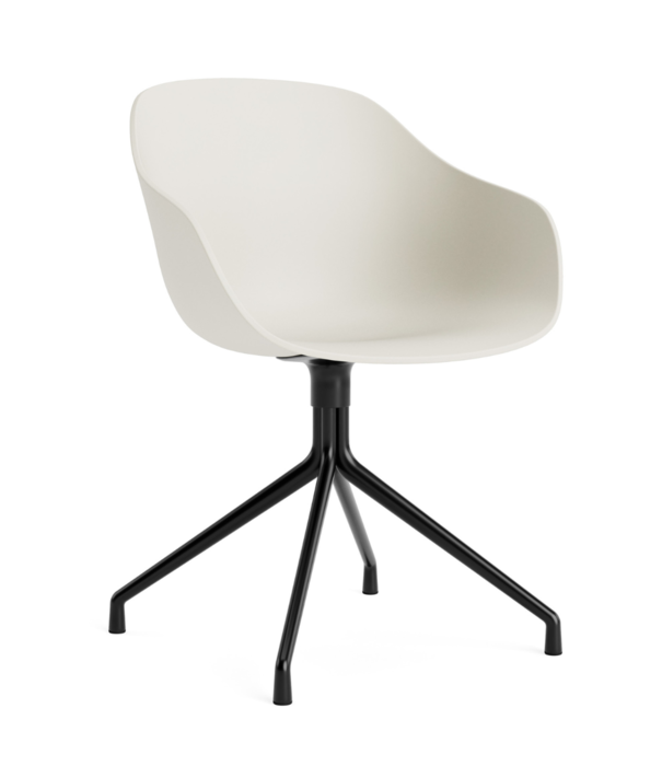 Hay   AAC220 stoel, zwart aluminium 4 star swivel voet