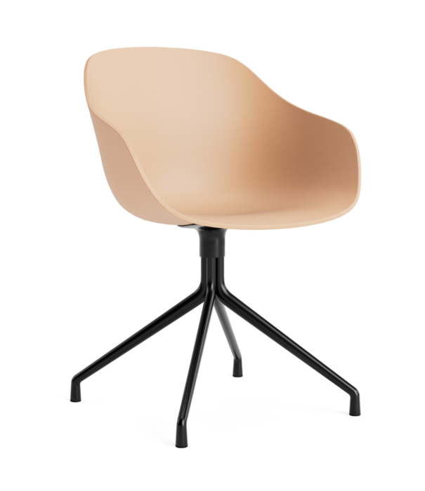 Hay  AAC220 chair, black aluminium 4 star swivel base