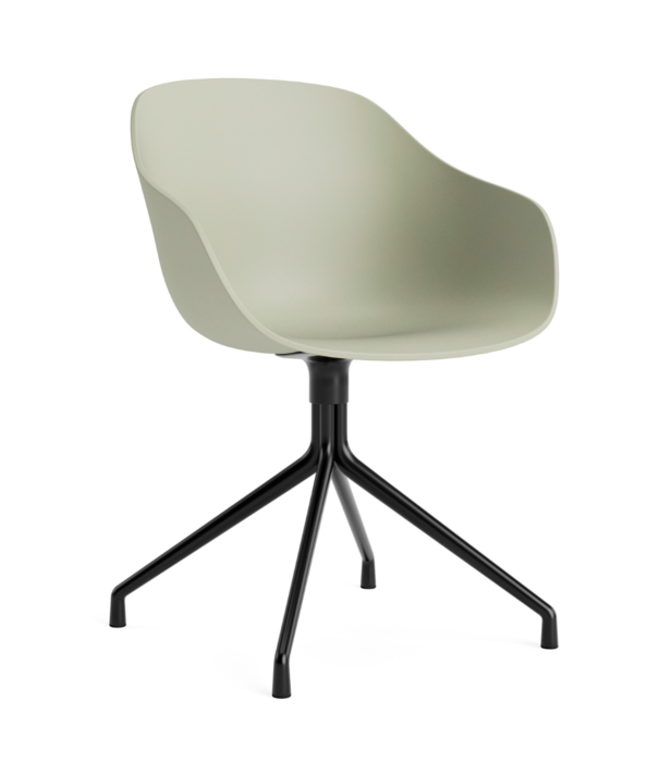 Hay   AAC220 stoel, zwart aluminium 4 star swivel voet